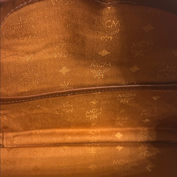 MCM | Cognac Visetos Boston Bag